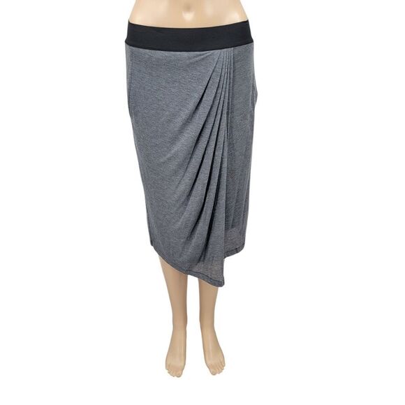 Rag & Bone Gray Drapped Midi Skirt Women's Size Small - Picture 1 of 12
